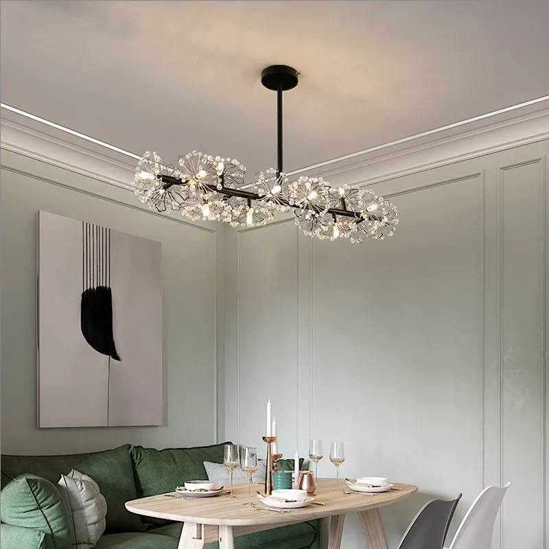 Современная люстра в скандинавском стиле креативная модель кристалла