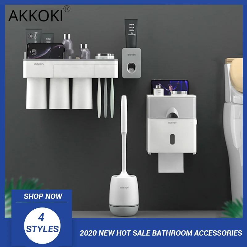 Диспенсер для зубной пасты стеллаж хранения настенный автоматический набор