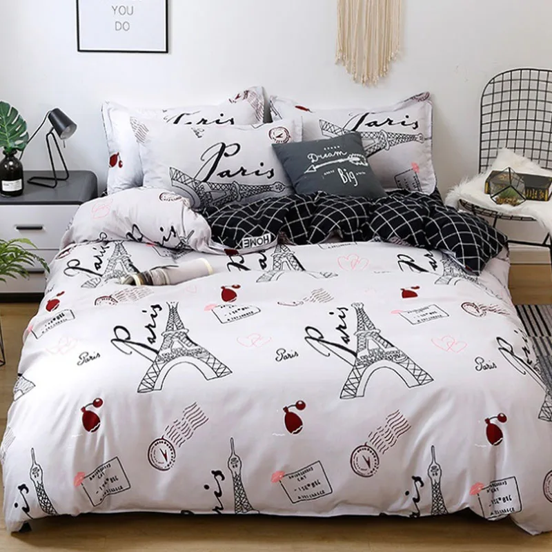 

Home Textile Bedding Sets Cartoon Simple Duvet Cover Pillowcase Bed Sheet Kid Teen Boy Girl 3/4PCS Beding Sets Beding Cover