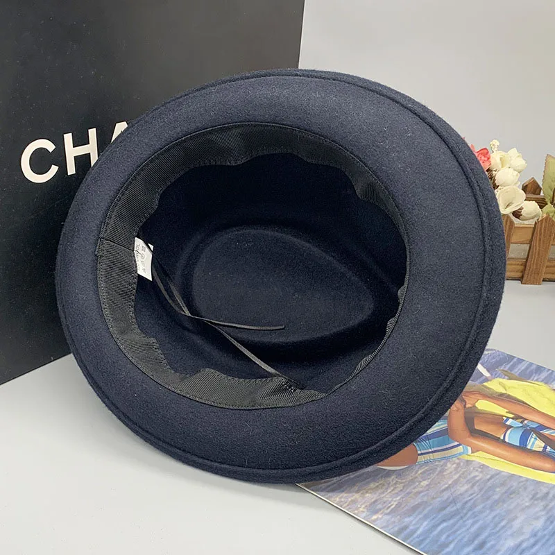 

Wool felt hat Shanghai Tan gentleman woolen hat autumn winter retro British jazz hat