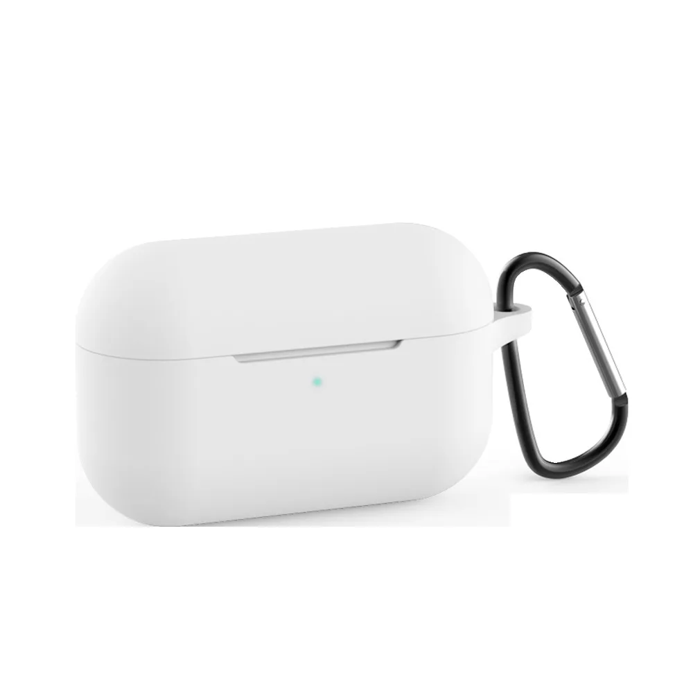R-White Ultrathin Case for Airpods Pro Silicone Bluetooth Wireless Earphone Case for Air pods Pro Protective Case for Apple AirPods Pro - Цвет: R-White