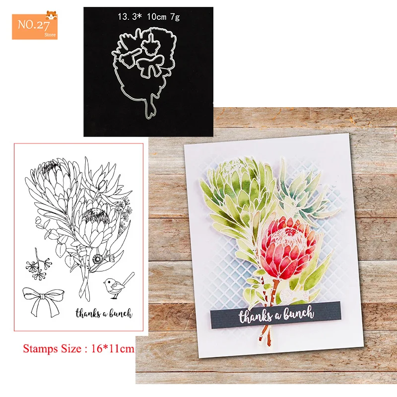 

2021 New DIY Princess Flower Metal Cutting Dies Clear Stamps Scrapbooking Christmas Card Album Embossing Decor Craft Supplies