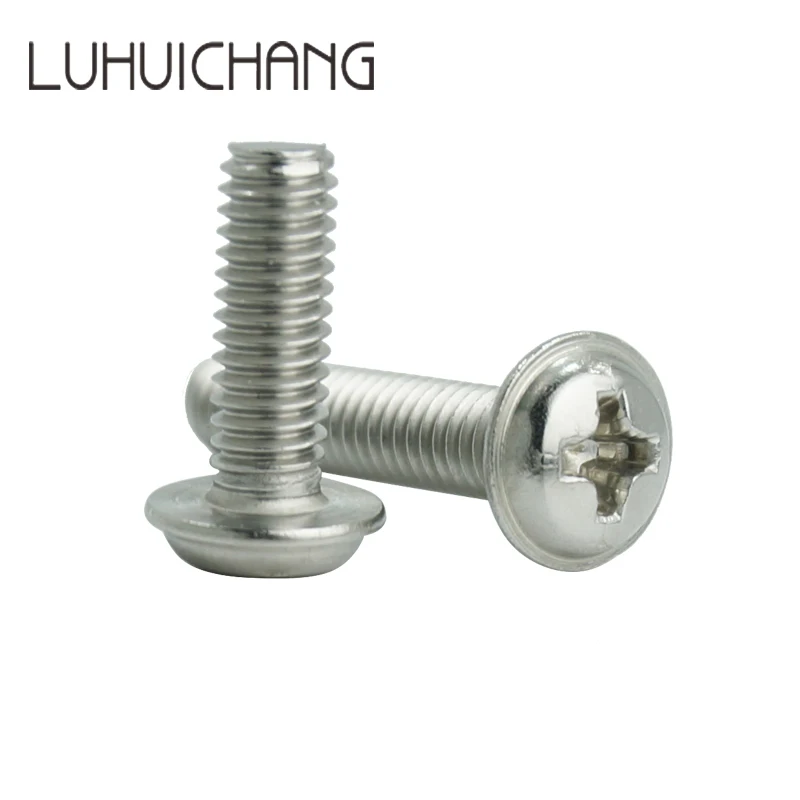LuHuchang 50 шт. M6 нержавеющая сталь Phillips круглая шайба машина винт чехол точный