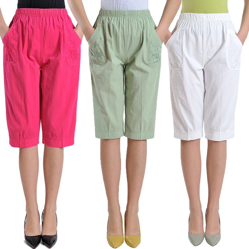 Большие размеры для женщин среднего возраста высокая талия прямые брюки модные