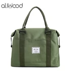 Удобная Холщовая Сумка aliwood для женщин, многофункциональная портативная Дорожная сумка на плечо, вместительный водонепроницаемый тоут, саквояж для фитнеса