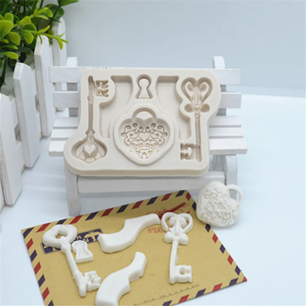 Luyou DIY ключ силиконовая резина прессформы Fondant (сахарная) пресс-форма для тортов