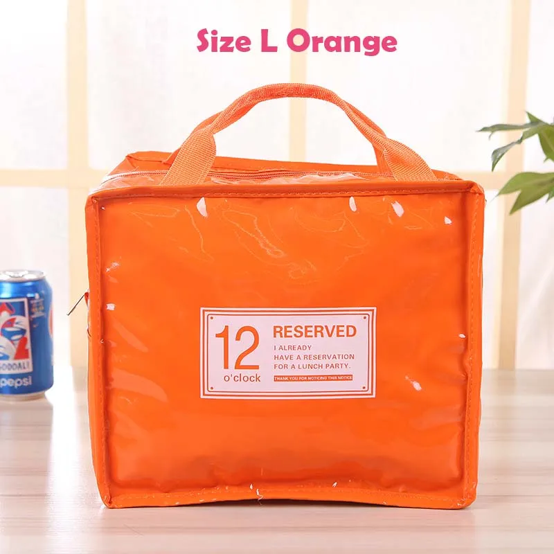 Orange Size L Портативный Термальность сумка Водонепроницаемый соска для малышей с изображением бутылки из-под молока органайзер для детей обед хранения грудного вскармливания сумочка из искусственной кожи - Цвет: Orange Size L