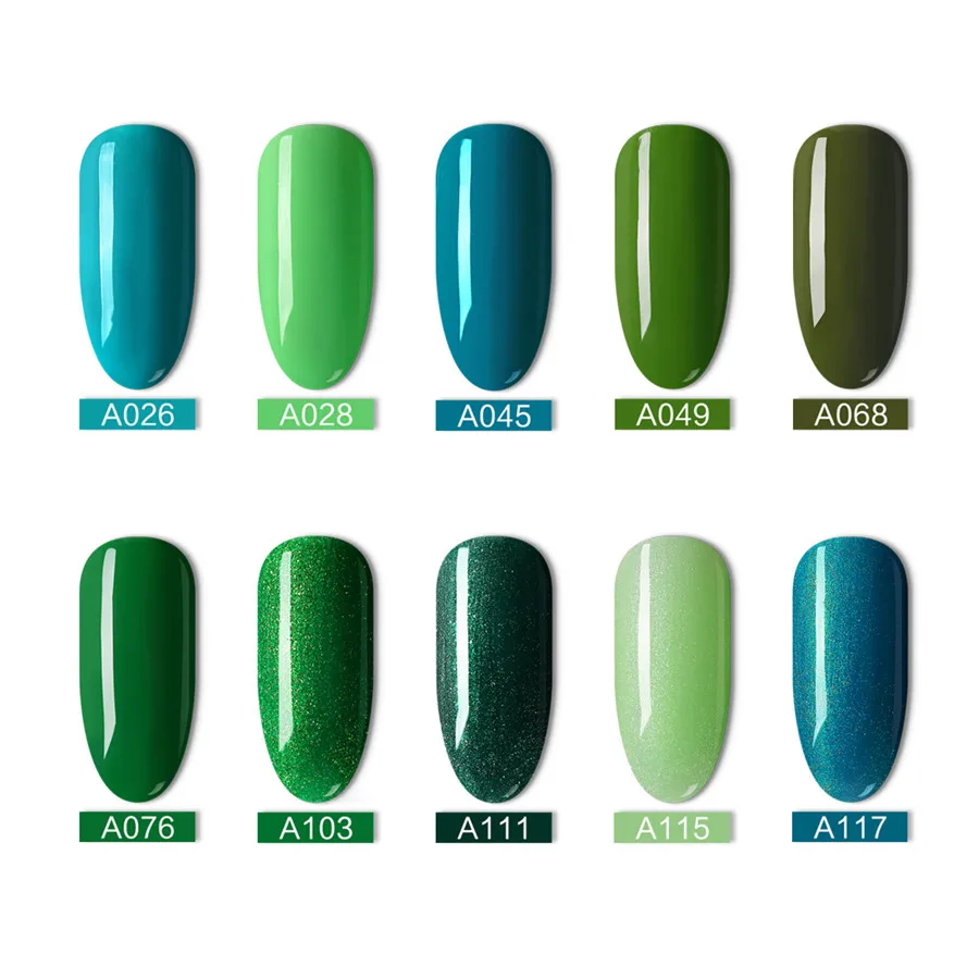 Allnewelook УФ гель для ногтей Set 8 мл Зеленый Гель лак 120 цветов ногтевого дизайна