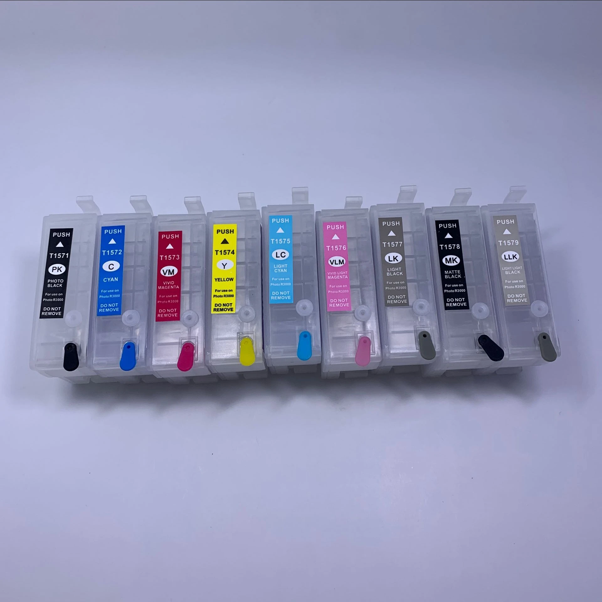 Многоразовые чернильные картриджи YOTAT T157 для принтера Epson Stylus Photo R3000 с чипами