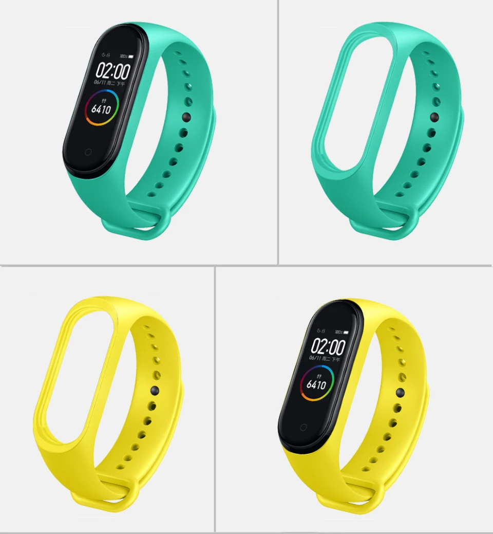 Для Xiaomi mi ремешок 4 ремешок силиконовый браслет для Xiaomi mi 4 аксессуары браслет mi Band 4 замена двойной цвет ремни