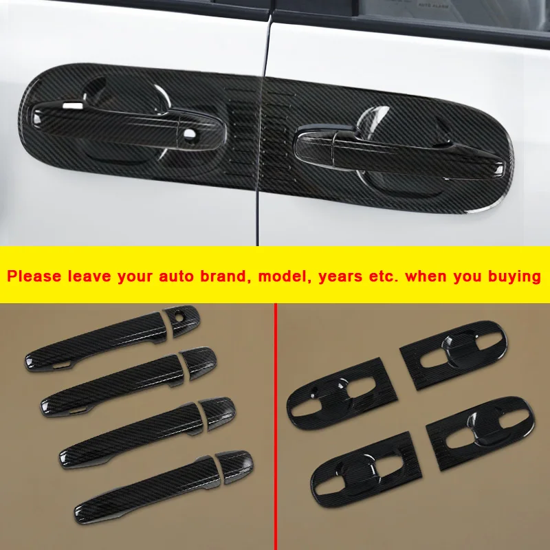 

Carbon Fiber Exterior Door Handle Bowl Cup Cover Overlay Mouldings Trims For Toyota Sienna 2018-2020 Car Auto Vehicle Accessory