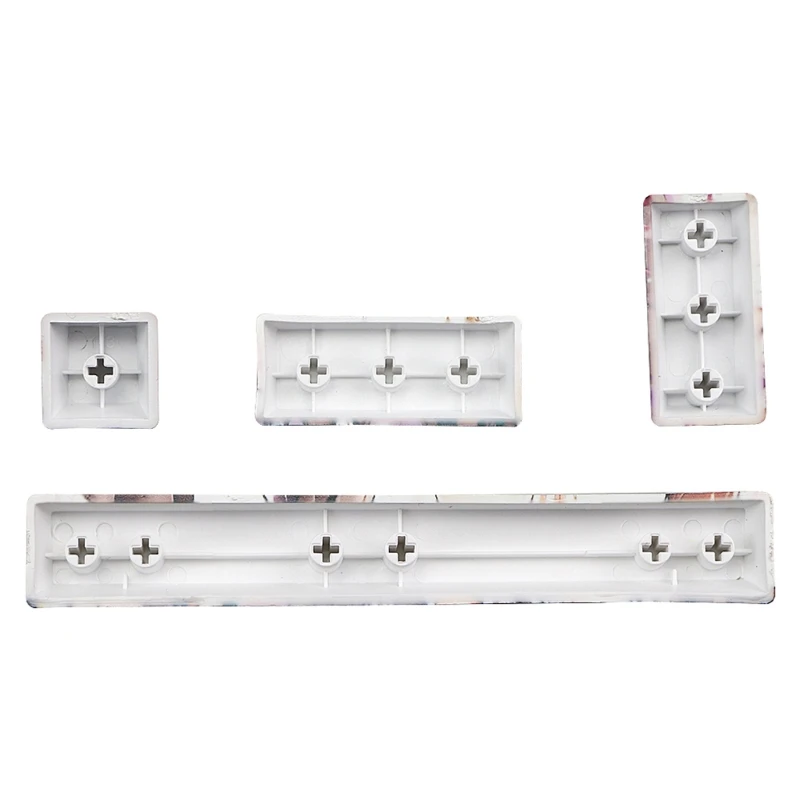 

H7JA 4Pcs Japanese Anime PBT Space Keycaps Ahegao 6.25U ESC Spacebar Keyboard