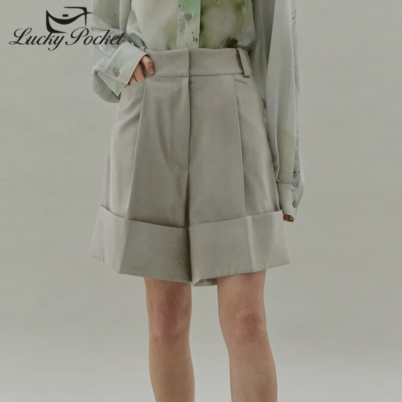 

Women Summer Solid Color Slim Plested Zipper Plus Size Shorts Ladies England Style Office Lady Shorts Female Brand Shorts ZM43