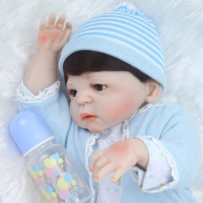 

55cm Looking Lifelike Realistic Baby Silicone Newborn Care Toy for Children and the Elderly Photography C5AF