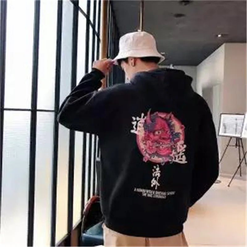 Толстовка мужская с капюшоном Модный свитшот в стиле Харадзюку повседневная