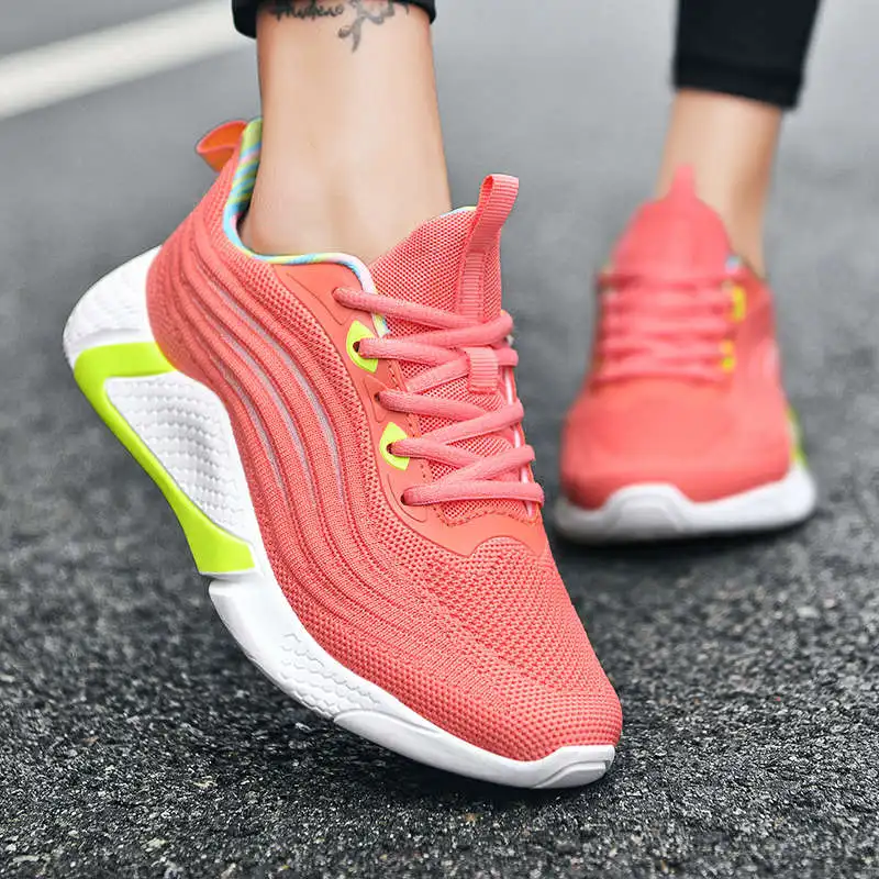 

Light Soft Women's Sneakers Air Mesh Women Sport Shoes Platform Women's Running Shoes Lace Up Women's White Sports Shoe Hot 112D