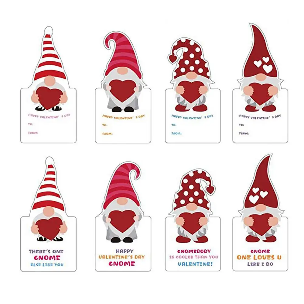 

Открытки с надписью на День святого Валентина, бумажные красочные ластики в форме сердца, поздравительные открытки с надписью «Love» с карлик...