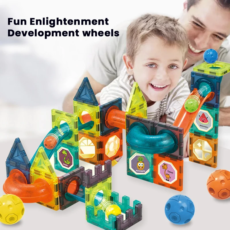 Bloques de construcci&oacute;n magn&eacute;ticos para ni&ntilde;os, juego de accesorios, juguetes educativos-3