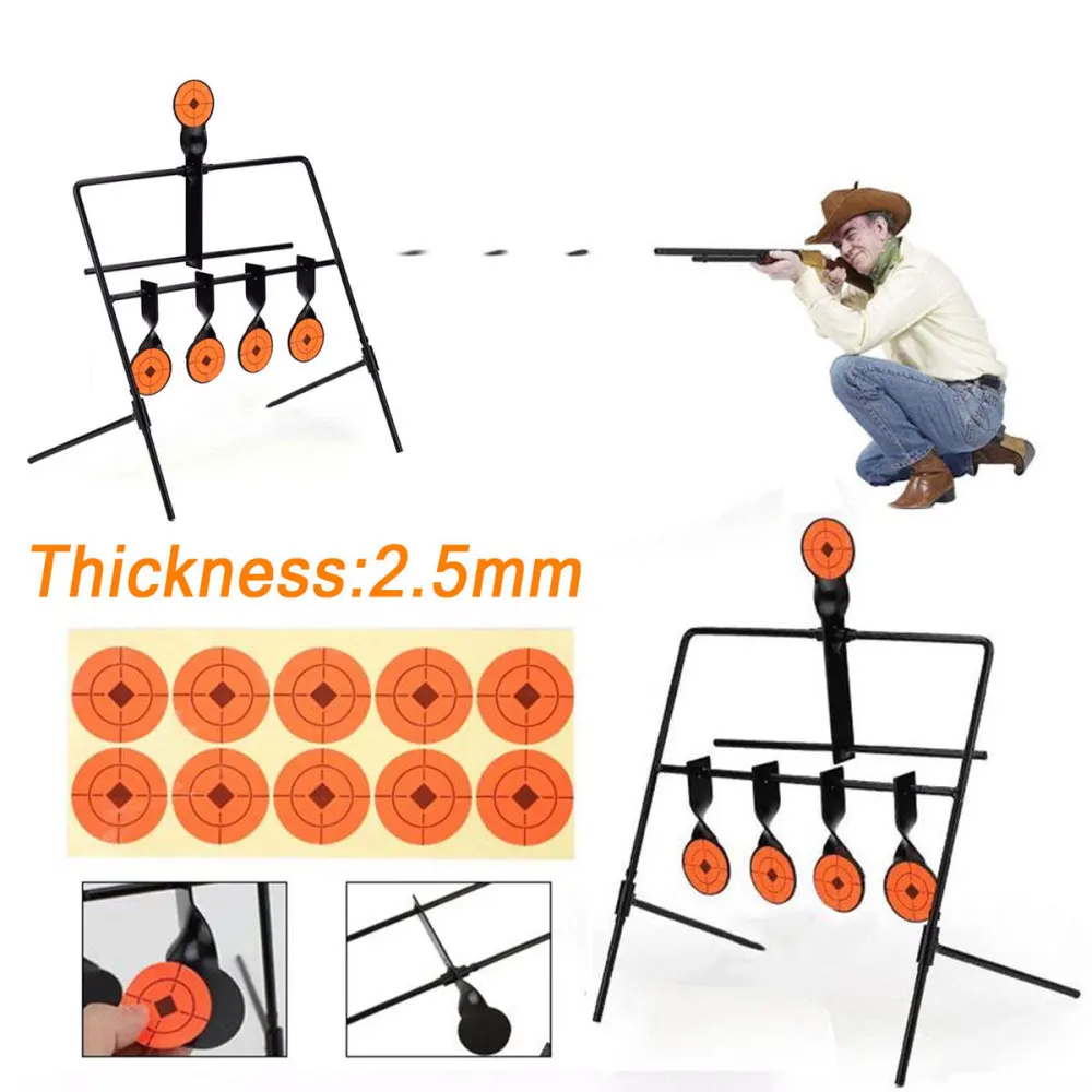 

Metal Resetting Shooting Target Paddle Wind Chime Style Target for Outdoor Shooting Training (Black)