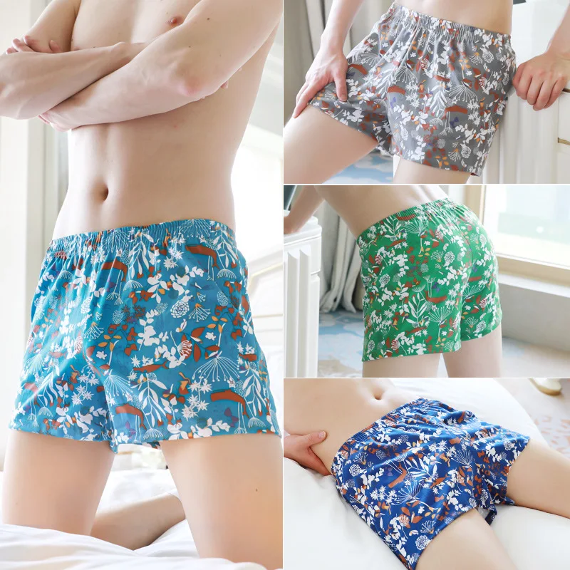 

Men's Underwear Men's Boxer Shorts Loose Large Size Personalized Home Pants Mid-waist Boys Boxer Shorts Men Boxer Shorts Print