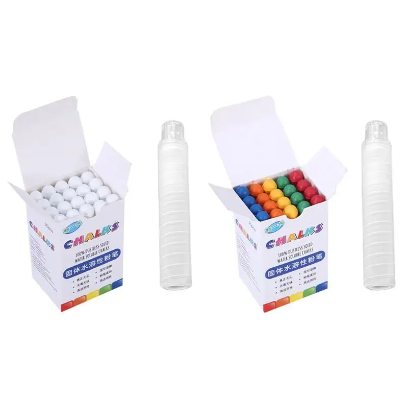 

20Pcs Dustless White Drawing Chalk For School Education Chalks Stationary Office