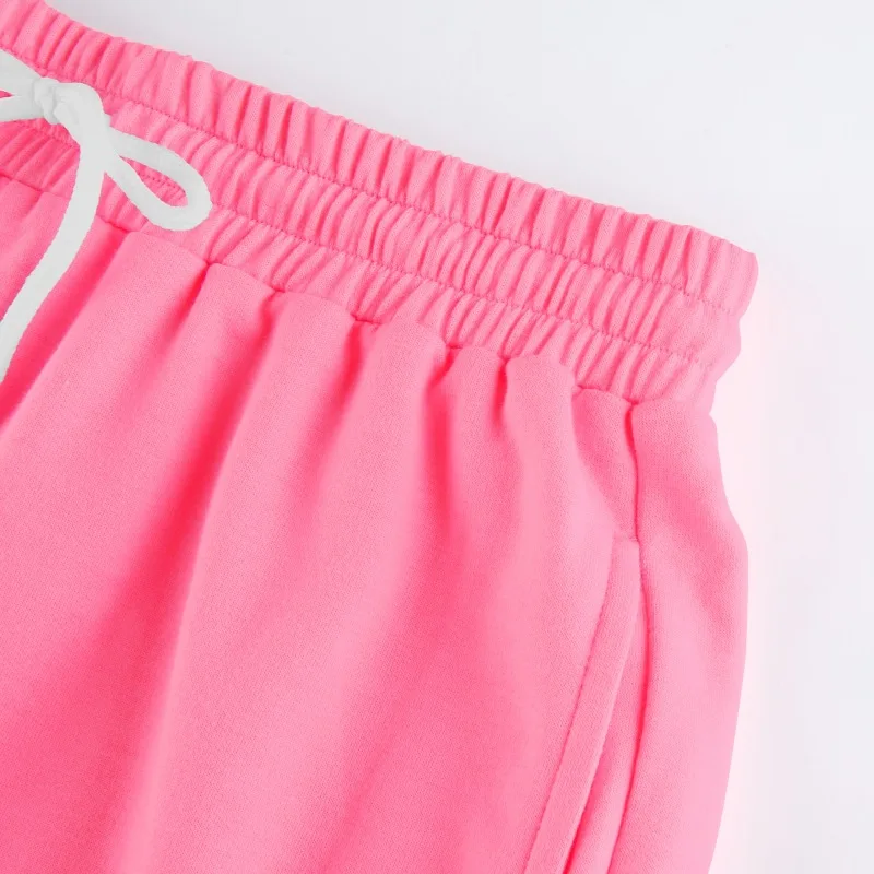 

Women loose long-sleeved casual tracksuits womens two peices set leisure outfits cotton oversized Tshirts candy color clothing