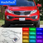 Для kia Sportage RGB светодиодный Фар halo глаза ангела комплект Тюнинг автомобилей Аксессуары 2011 2012 2013 2014