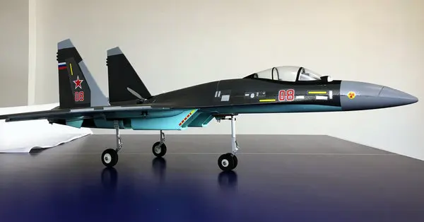 EPO SU27 Собранный пенокартон алюминиевый посадочный механизм DIY RC набор самолетов с передним рулем для FPV RC самолет с неподвижным крылом