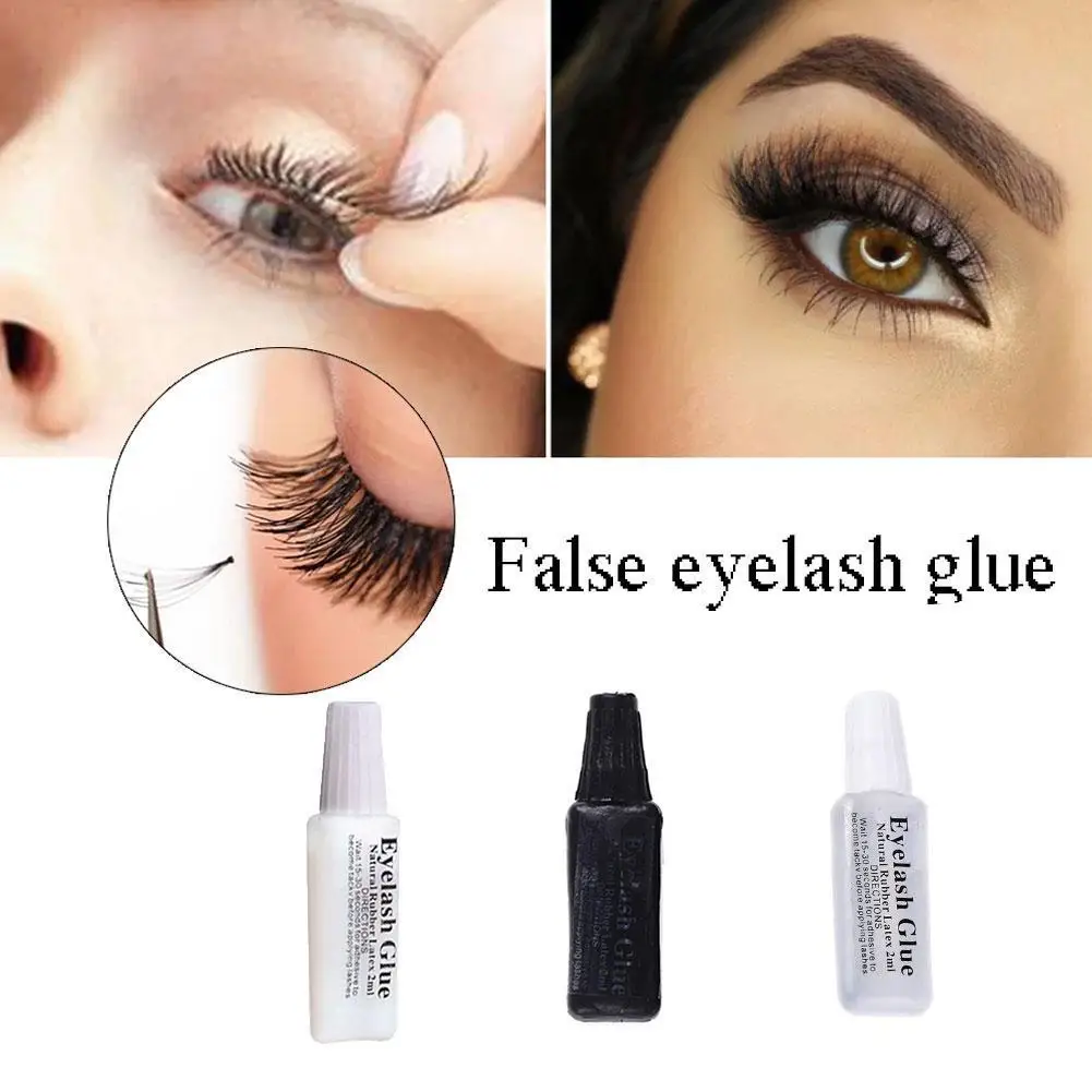 

5 Pieces Of Portable Transparent False Eyelash Glue Mini Transparent Viscose Non-toxic And Tasteless Eyelid Glue 2ML