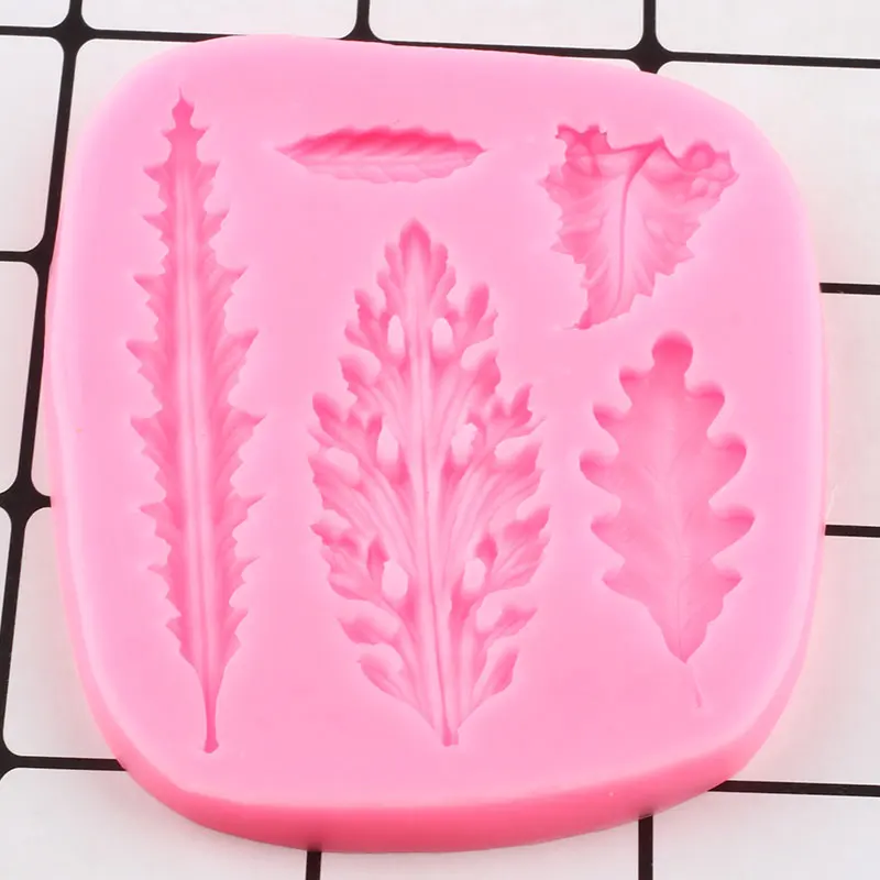 Лист силиконовые формы листья папоротника инструменты для украшения тортов из