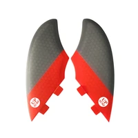 up surf red color surf fins double tabs keel fin surfboard finsin surfing twin fin set 2pcs per set