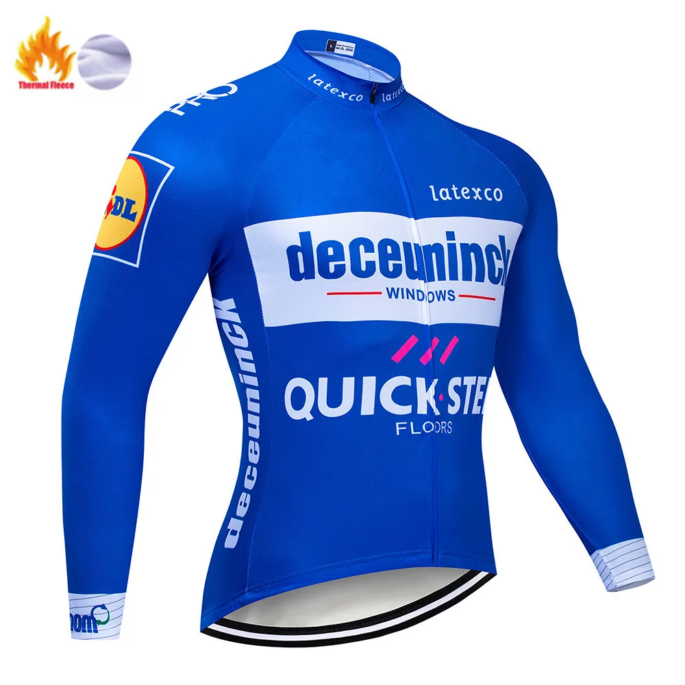 Winter Jersey quickшаг команда Велосипедная куртка 9D велосипед брюки набор Ropa Ciclismo мужские зимние термо флис pro трикотаж для велосипедистов Майо Одежда - Цвет: Winter Jersey