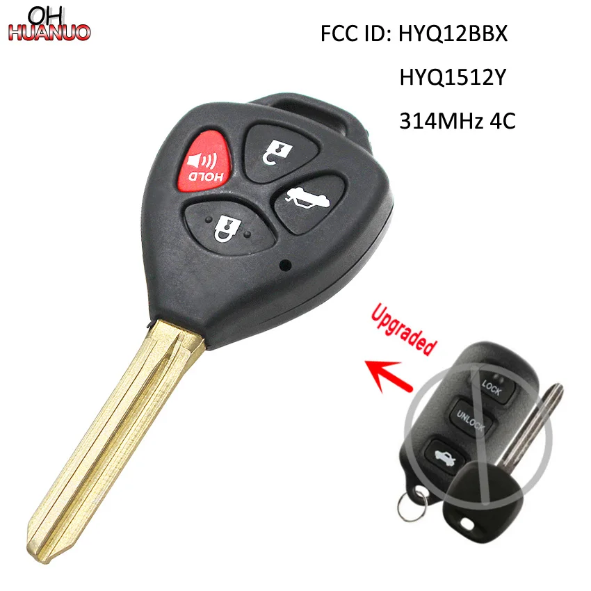 Обновленный дистанционный ключ с 4 кнопками для Toyota Avalon 1998 2004 4C чипом 314 МГц FCC: