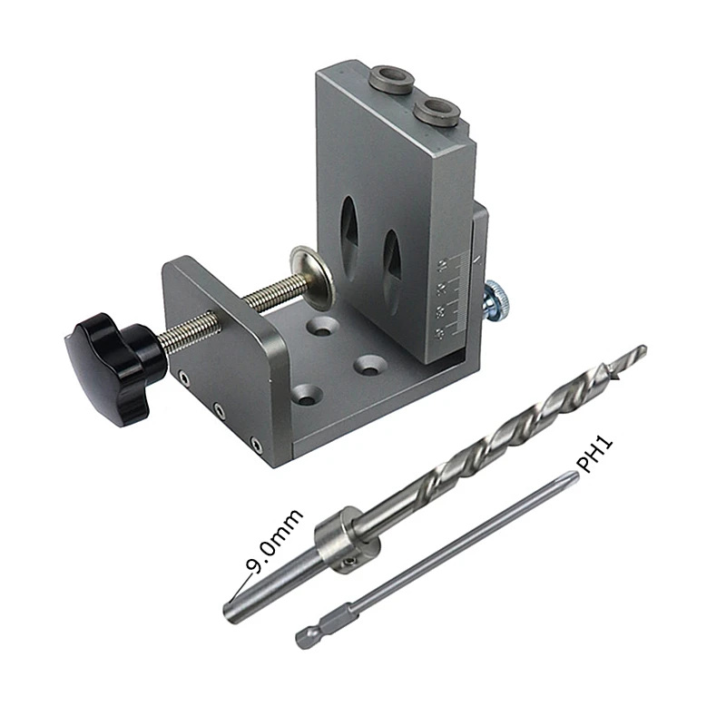 

Carpentry Tool Oblique Hole Locator Drill Bit Woodworking Pocket Hole Jig Kit Angle Drill Guide Set Hole Puncher