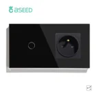 Сенсорный выключатель BSEED Стандартный с чернойбелойзолотистой панелью