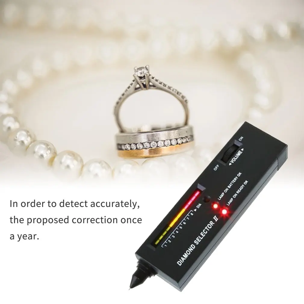 

Diamond Gems Tester Pen Portable Gemstone Selector Tool LED Indicator Accurate Reliable Jewelry Test Tool