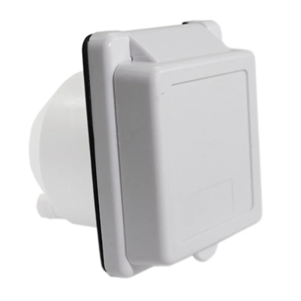 

125V 30A Power Inlet Waterproof Power Lock Inlet for Camper RV - US Style (White)