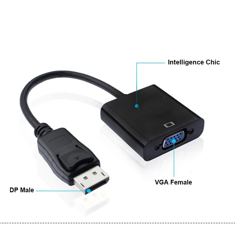 Bkscy переходник с DP на VGA 1080P DisplayPort штырь гнездо адаптер для проектора HDVD