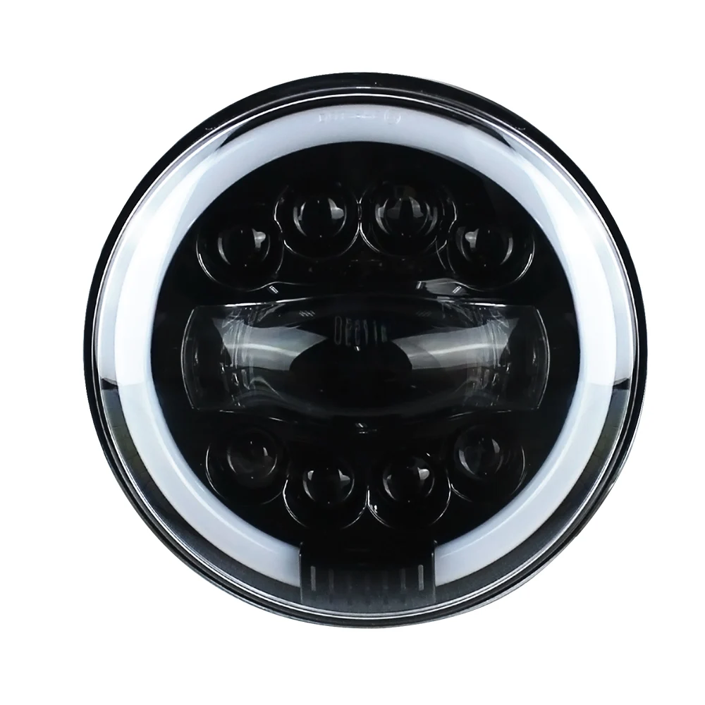

2X 7" inch Round LED Halo Headlight Hi/Lo DRL Beam for Jeep Wrangler JK LJ TJ Lada 4x4 Urban Niva Suzuki