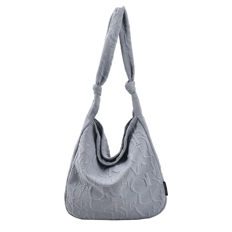 

2021 Bag for Women Cotton Four Seasons General Letter Decoration Simple Fashion Solid Color Shopper Shoulderbag Female Handbags