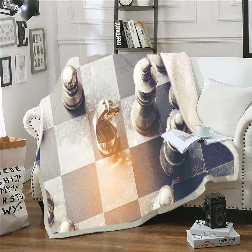 

Flannel Winter Bed Blanket Chess Throwing Blanket Bed Plaid Warm and Soft Plaid on The Sofa Nap Blanket for Beds Plaid Noel