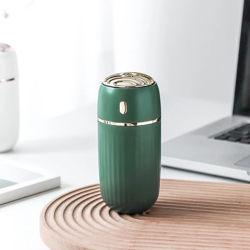 

2x 300Ml Wireless Humidifier Desktop Car Humidifier Air Purifier Built-in Battery 800MAh, Green & White