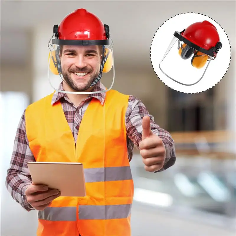 

1 pc Head Protection Helmet Multifunction Chainsaw Helmet Safety Helmet Face Guard with Earmuff Worker Hat