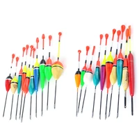 10PCS lot Fishing Float Set Buoy Bobber Stick Fish Tackle Vertical 1g 2g 2 5g 4g 5g Mix Size Color for Carp Fishing Accessories