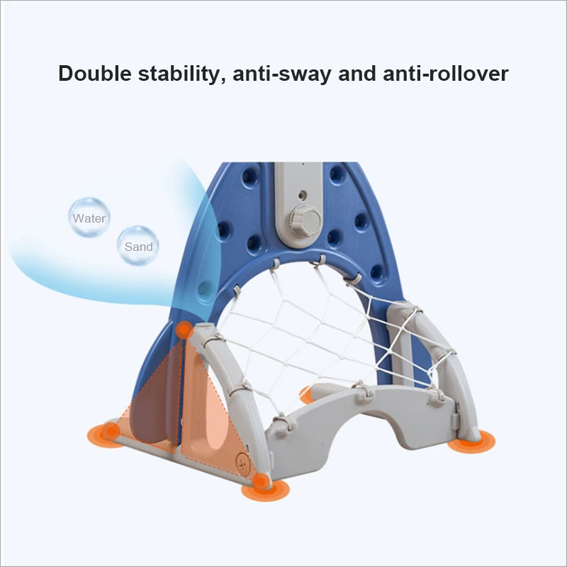 

Happymaty Baby Basketball Hoop Stand 4 in 1Toy Set with Golf Suit Adjustable Basketball Stand Easy Score Kids Sport Game Toys H3