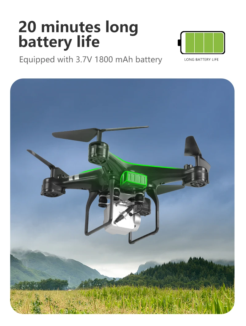 KY101D Дрон 4k камера HD Wifi Трансмиссия fpv Дрон с воздушным давлением фиксированная высота четырехосный Самолет RC вертолет Дрон камера