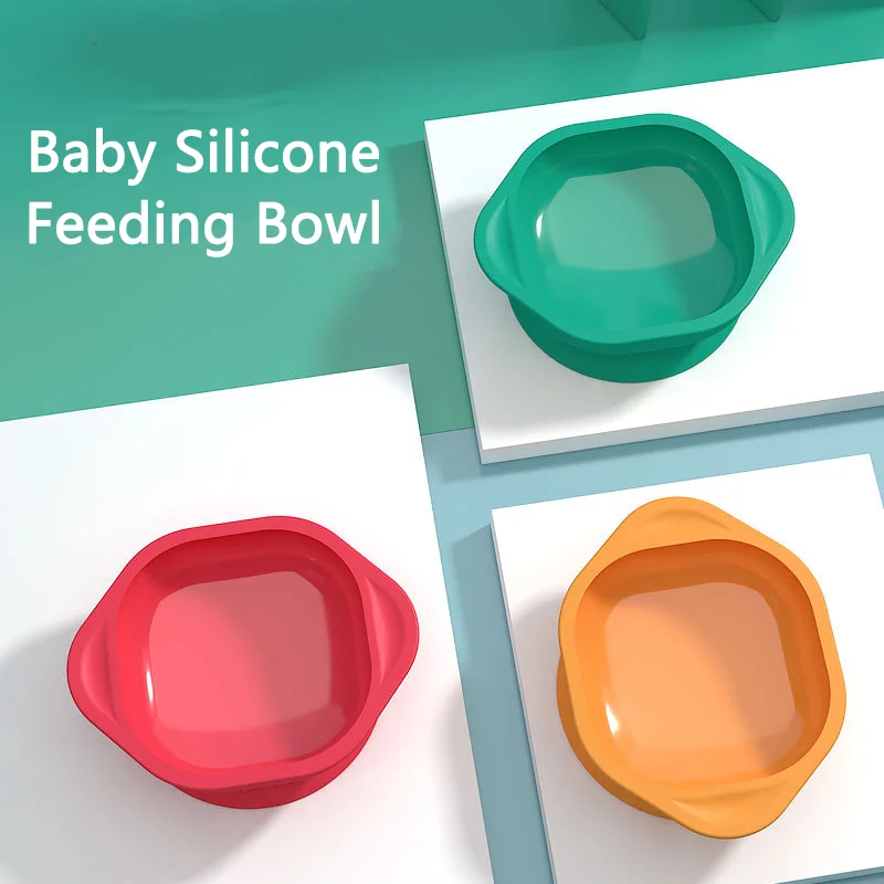 

Baby BPA Free Safe And Healthy Food-Grade Silicone Feeding Bowl With Suction Cup At The Bottom And Drop Newborn Tableware