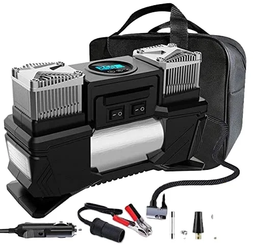 

12V Car Air Compressor Tyre Inflator Heavy Duty Pump Tire Inflator With LED Light