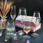 Европейский Креативный золотистый боковой хрустальный стакан для вина бокалы для дома бокалы для шампанского бренди стакан для рок бокал посуда для бара