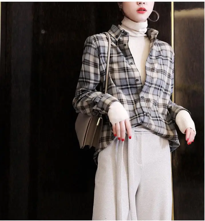 Новинка Сезон весна лето осень Лидер продаж Женские модные повседневные рубашки